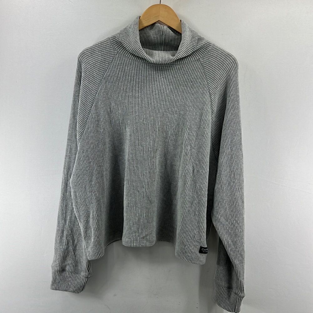 Calvin Klein Performance Ribbed Long-Sleeve Turtleneck -Gray- Size XXL- NWT